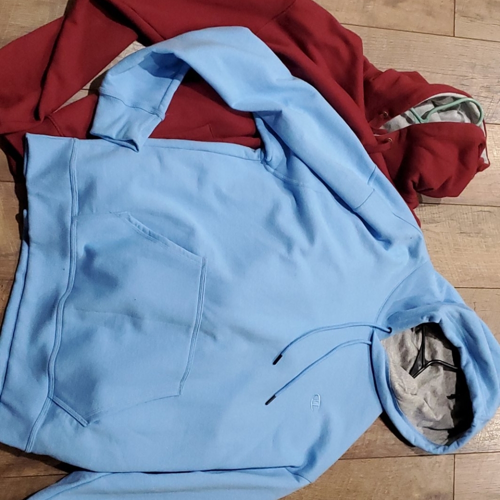 Two champion hoodies..